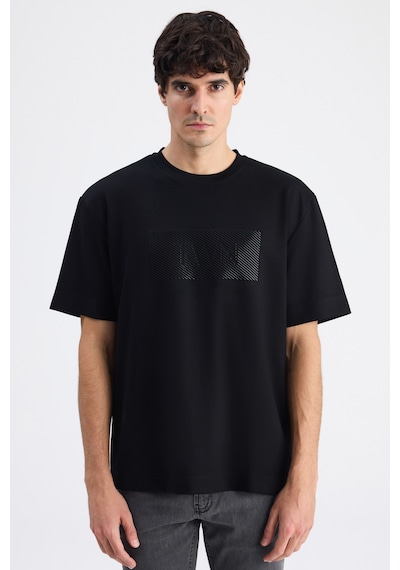 Twn Relaxed Fit Siyah Düz T-shirt 6ec146171620m 001