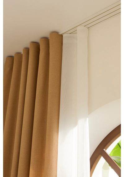 Kaşmir Home Perla Keten Fon Perde Bej 150x270 Cm Bej