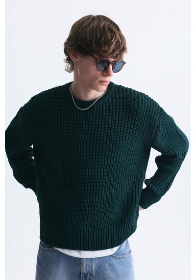 Vamos Oversize Basic Triko Kazak Nefti