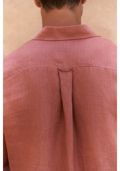 Mai Collection Mai Studios Co. Agnola Oversize Erkek Tarçın Keten Gömlek Tarçın