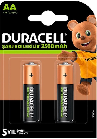 Duracell 2500 Mah Aa Şarjlı Pil 2 Li Blister