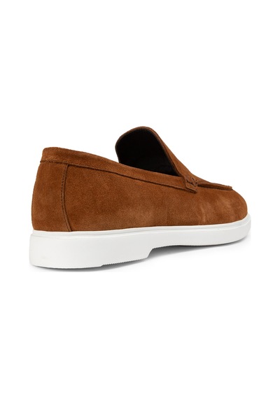 Deery Hakiki Süet Taba Rengi Erkek Loafer Ayakkabı - 01957mtbae01 Taba