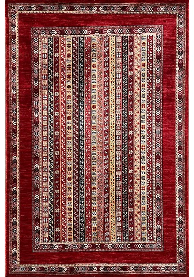 Afghan Antik Desenli Otantik Görünümlü Esoteric Vintage Kırmızı Halı Af02 Multi