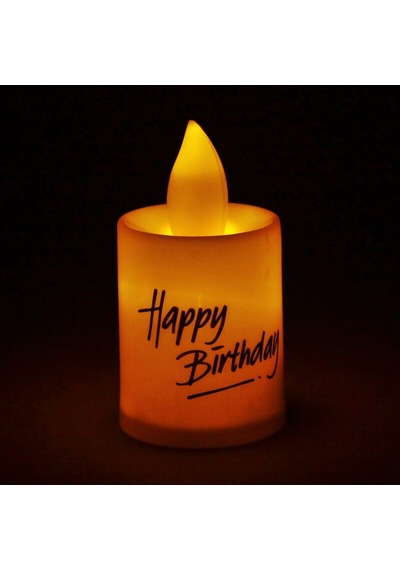 Happy Birthday Pilli Led Mum. 6.00 CM X 3.50 CM - Beyaz