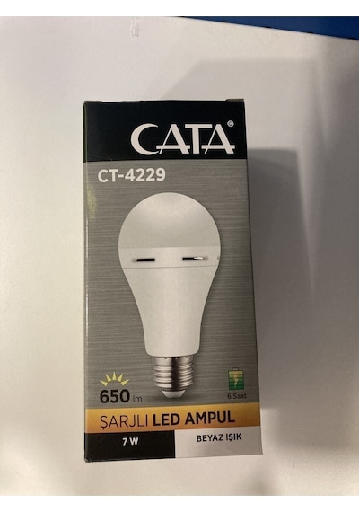 Ct 4229 E 27 Duylu Şarjlı Led Ampul Beyaz