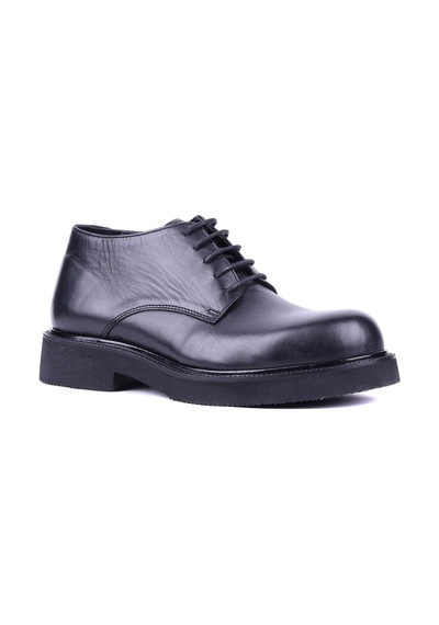 Shoetyle - Hakiki Deri Siyah Renk Kısa Erkek Bot - 666-58-04-1458 Siyah