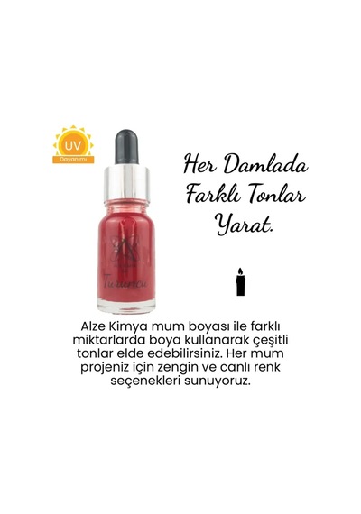Turuncu Sıvı Mum Boyası 30 Ml