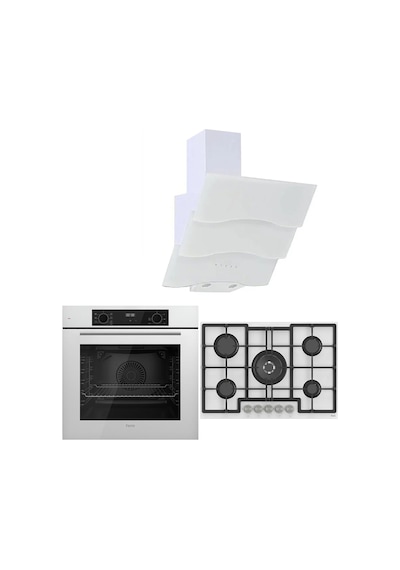 Ferre Icon Plus 75 Serisi QBL63CB-ED036-BSPR600 3lü Cam Ankastre Set