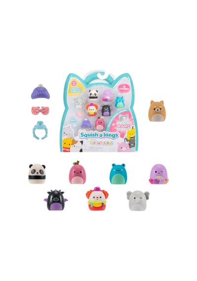 Squish-a-longs 8 Figür + Yüzük Set Seri 1 Al0082