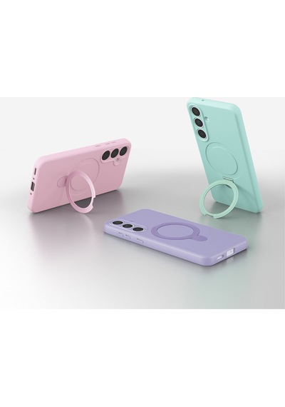 Apple Uyumlu iPhone 11 Kılıf Soft Tasarım Magsafe Halka Stand İçi Kadife Kapak