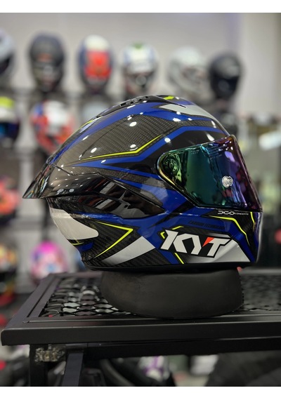 Kyt NZ-Race Carbon +1 Irıdyum Vizör Motosiklet Kaskı Mavi