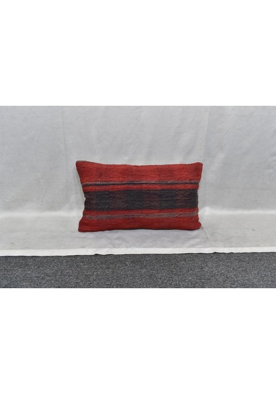 Zehra Abla Halı Yeni El Dokuma Dekoratif Lumbar Kilim Kırlent Yastık Kılıfı 6840 Çok Renkli