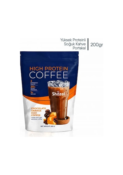 Shazel Yüksek Proteinli Soğuk Kahve Portakallı 200g 200 G