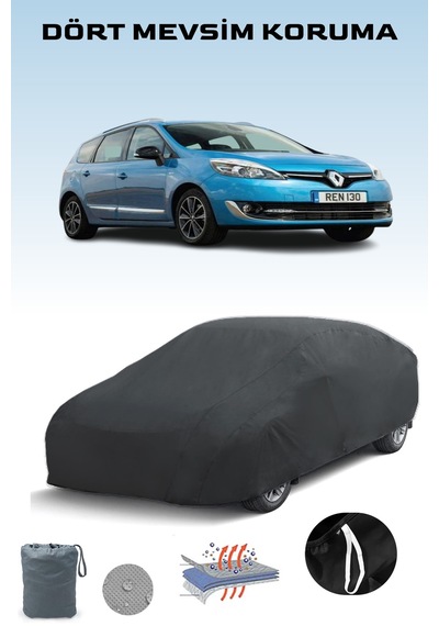 Siyah, Renault Scenıc 2013 - 2016, Araba Brandası, Oto Örtüsü, Araba Çadırı Siyah
