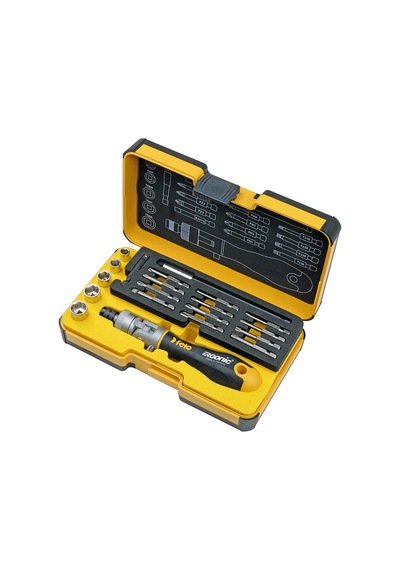Felo Ergonıc K Box 20 Parça Cırcır/bükme Tornavidası, Uç Ve Lokma Anahtarı İle