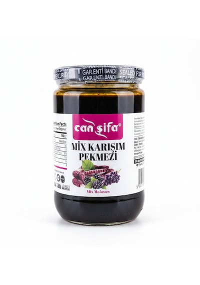 Can Şifa Mix Karışım Pekmezi - 800 Gr Dut, Üzüm, Keçiboynuzu Ve Hurma Pekmezleri Karışımı