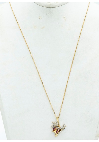14 Ayar Altın Kolye-Uğur Böceği Model- 3.91Gm-46Cm