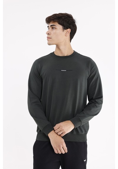Rowinger Minimal Göğüs İşlemeli Rahat Kalıp Esnek Manşetli Mevsimlik Bisiklet Yaka Sweatshirt Haki Rowinger Minimal Göğüs İşlemeli Rahat Kalıp Esnek Manşetli Mevsimlik Bisiklet Yaka Sweatshirt Haki