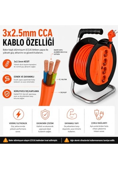 Viko Multi-let Üçlü Priz Anahtarli Top Kablolu Ç.k 1 Mt