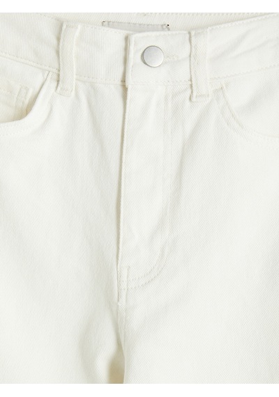 Lcw Modest Ekru Regular Fit Kadın Jean Pantolon