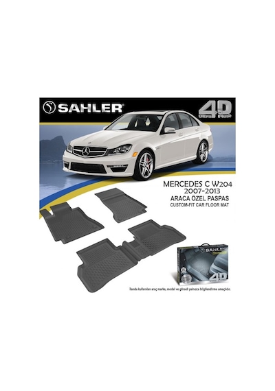 Sahler Mercedes W204 C180 C220 2012 Havuzlu Paspas 4.5D Tam Uyum