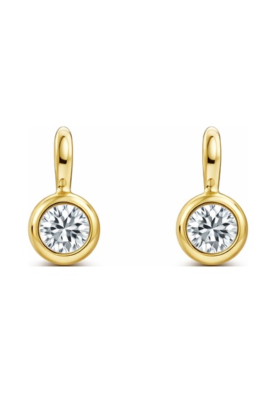 Çelik Tek Taş Küpe Gold 82170352