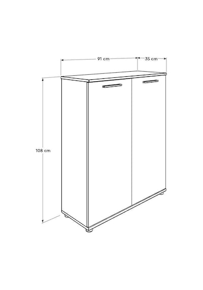 Trendline Çok Amaçlı İki Kapaklı 5 Raflı Dolap Florida Meşe 91x108x35 Cm Meşe