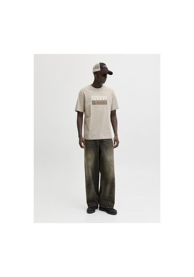 Jack & Jones Jcofusıon Dots Prınt Tişört 12289863 Bej