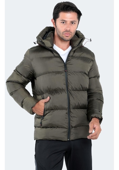 Slazenger  Hank Erkek Kapüşonlu Şişme Haki Mont & Kaban