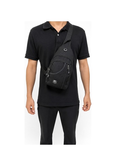 Seventeen Unisex Spor Çok Bölmeli Çapraz Askılı Body Bag Siyah-gri