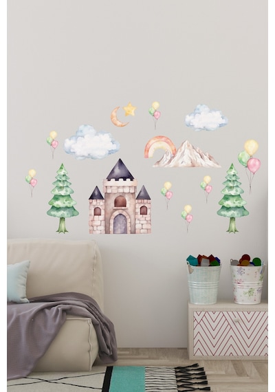Şato Temalı Çocuk Odası Sticker Seti