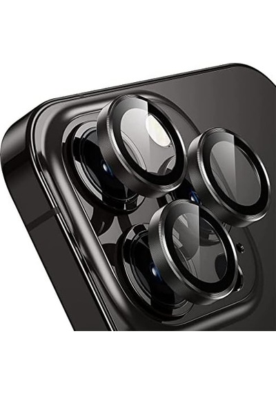 Buff 13 Pro / 13 Pro Max Screen Protector 9h Safir Cam Kamera Metal Lens Koruyucu Siyah, Buff Labs