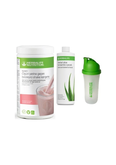 Herbalife Formül 1 Ahududu Shake + Aloe Konsantre İçecek+ Shaker