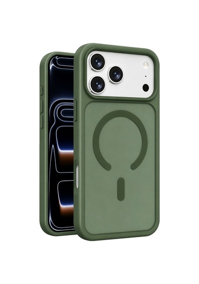 Joko Apple iPhone  Uyumlu,  18 Pro Max Jota Magsafe Kapak Koyu Yeşil