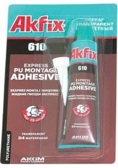 Akfix 610 Ekspres Montaj Yapıştırıcı Şeffaf 50 Ml