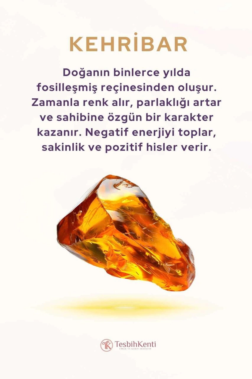 Çam Kokusu Veren Damla Kehribar Tesbih