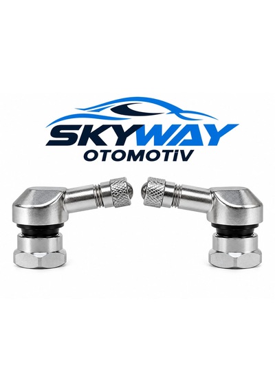 Motosiklet Krom Açılı Sibop Seti 2 Adet 11,5 Mm
