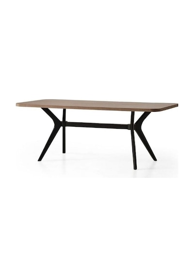 Bosco Pergel Ahşap Mutfak Masası 90x180 Siyah - Ceviz