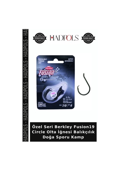 Özel Seri Berkley Fusion19 Circle Olta İğnesi Balıkçılık Doğa Sporu Kamp No:2-0-6lı
