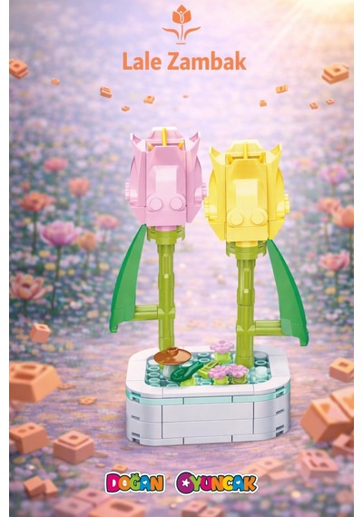 Mikro Blok Lale Zambak Çiçek Setleri Mini - Çiçek - Blossom Çiçek