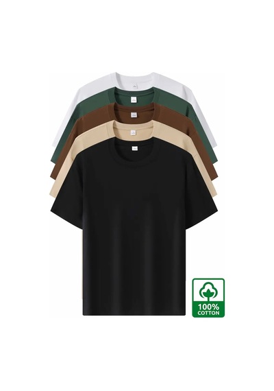 Unisex Basic Model 5'll Tshirt Siyah