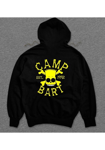 Simpson Bart Simpsons Camp 1992 Sweatshirt Unisex Kapüşonlu Hoodie 001