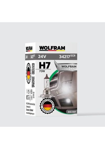Wolfram 24 Volt 70 Watt H7 Ampul - 10 Adet