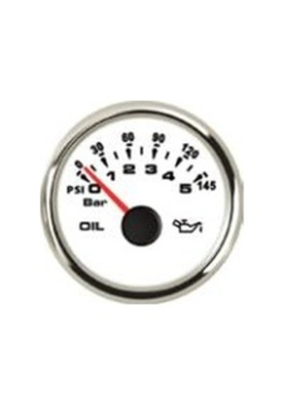 Sealux Yağ Basınç Göstergesi 0-5Bar Ø52Mm Beyaz 12-24V Beyaz