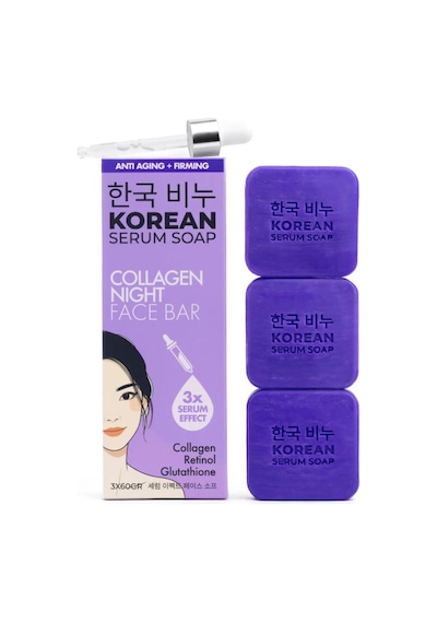 Green Label Korean Collagen Nıght Face Bar-kolajen Gece Yük Bakım Sabunu 3 60gr Çiçek - Meyve