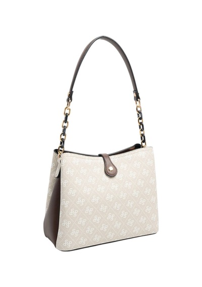 Silver Polo Sp974 Kadın Omuz Çantası Monogram Taş-kahve