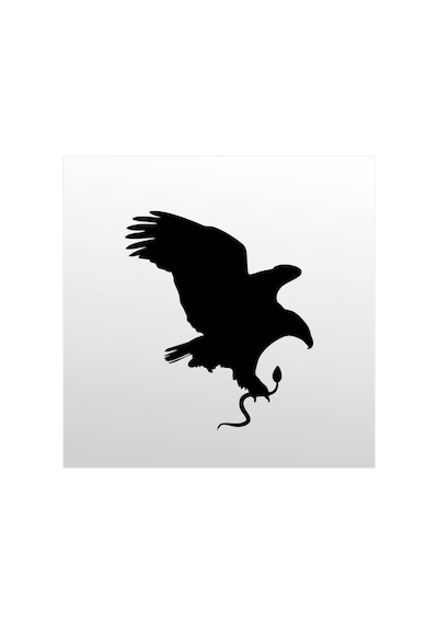 Folyo Sticker Kartal Adkpquy619 70cm Uzunluk Siyah