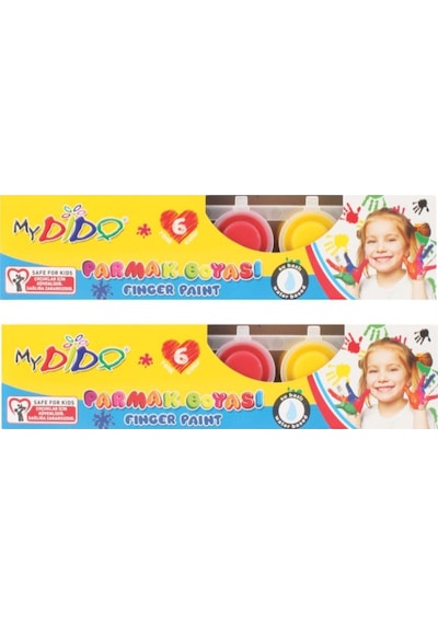 Südor Mydido Parmak Boya Set 6 22 Ml İki Adet Çok Renkli