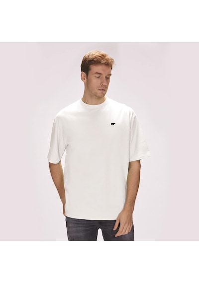 Bad Bear Damon Oversize Erkek T-shirt - Kırık Beyaz
