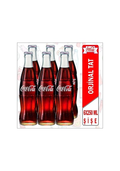 Coca Cola Orjinat Cam Şişe 6x250 Ml